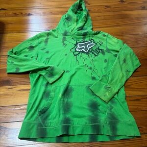 Fox Green Hoodie with Bold Logo